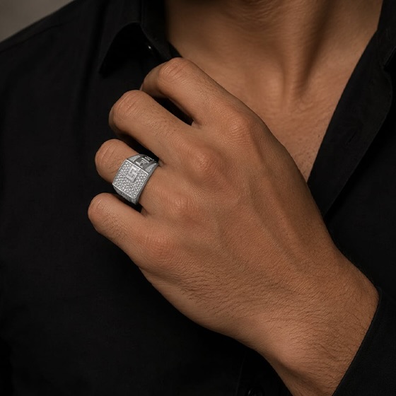 Men's Lab Grown Diamond Ring