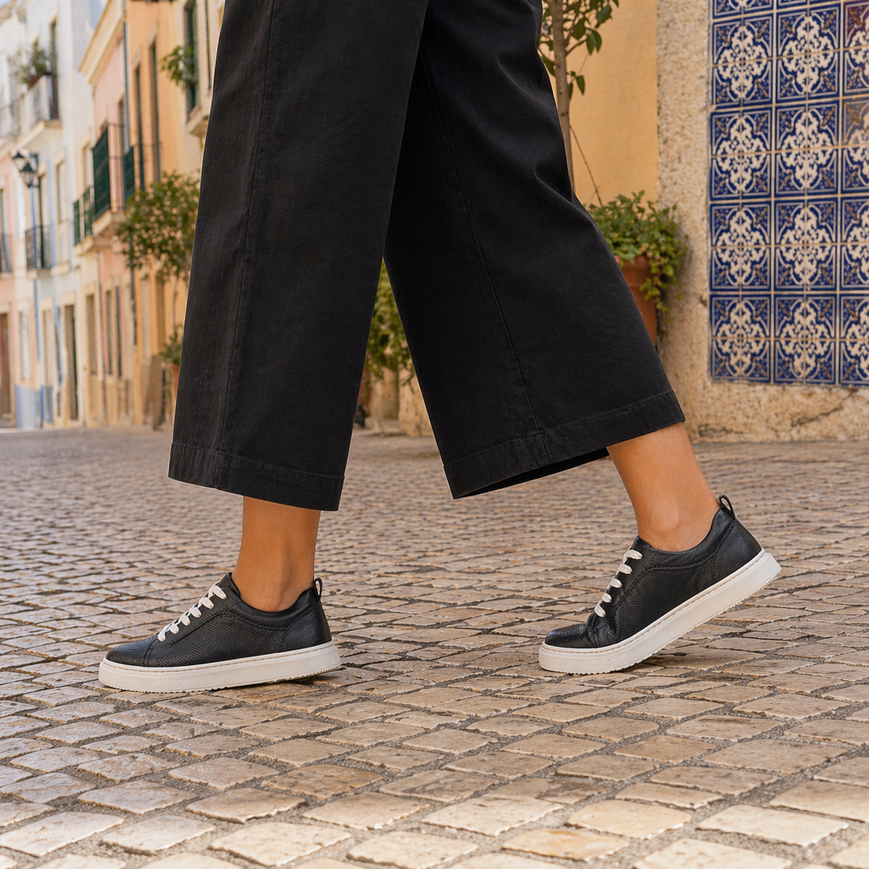Ladies Genuine Leather Sneeze Sneakers