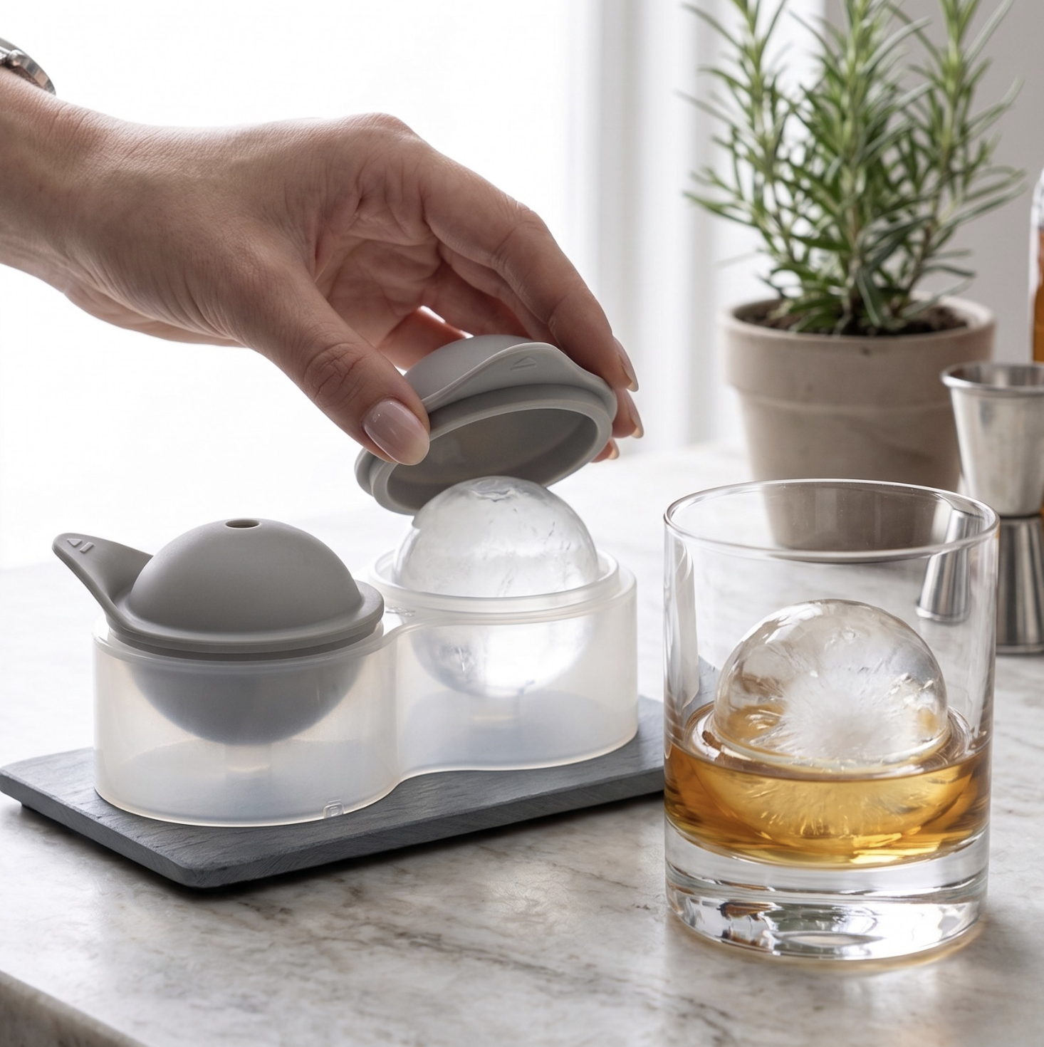 3x Silicone 2-Ball Ice Moulds