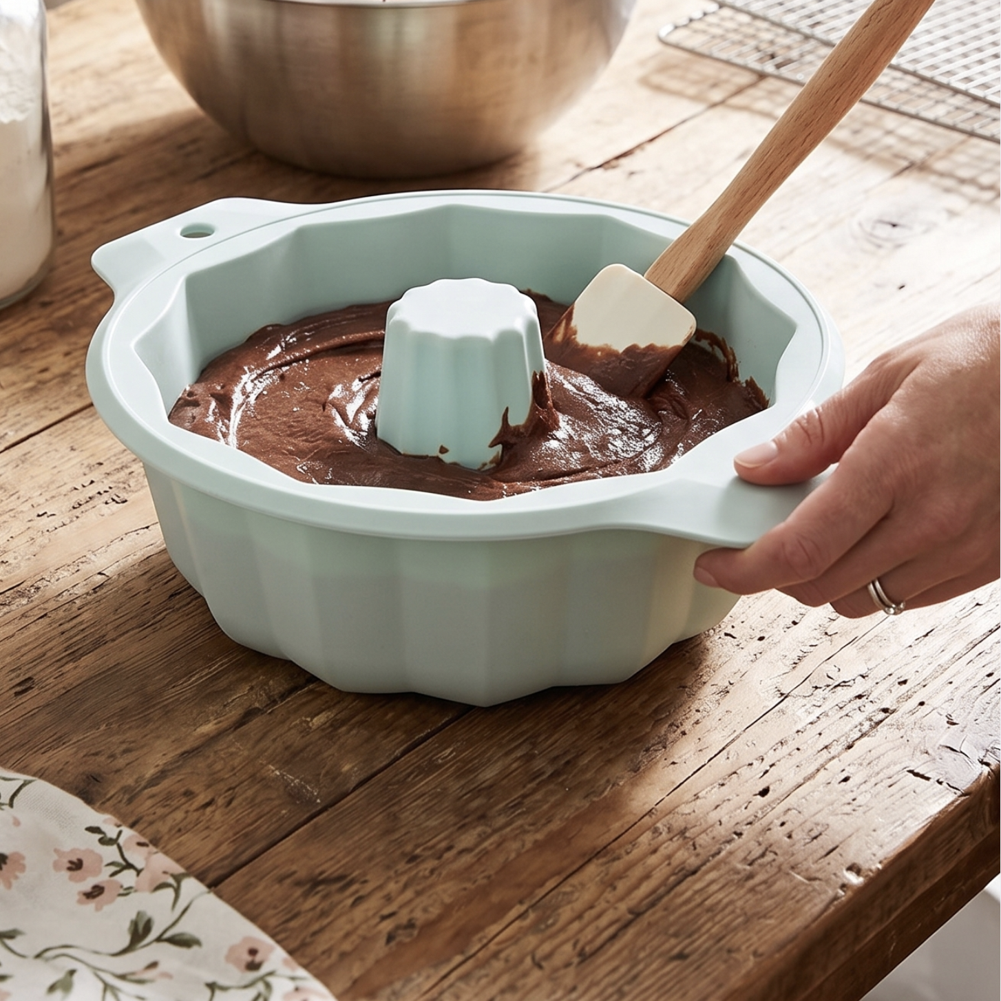 Fluted Silicone Bundt Pan