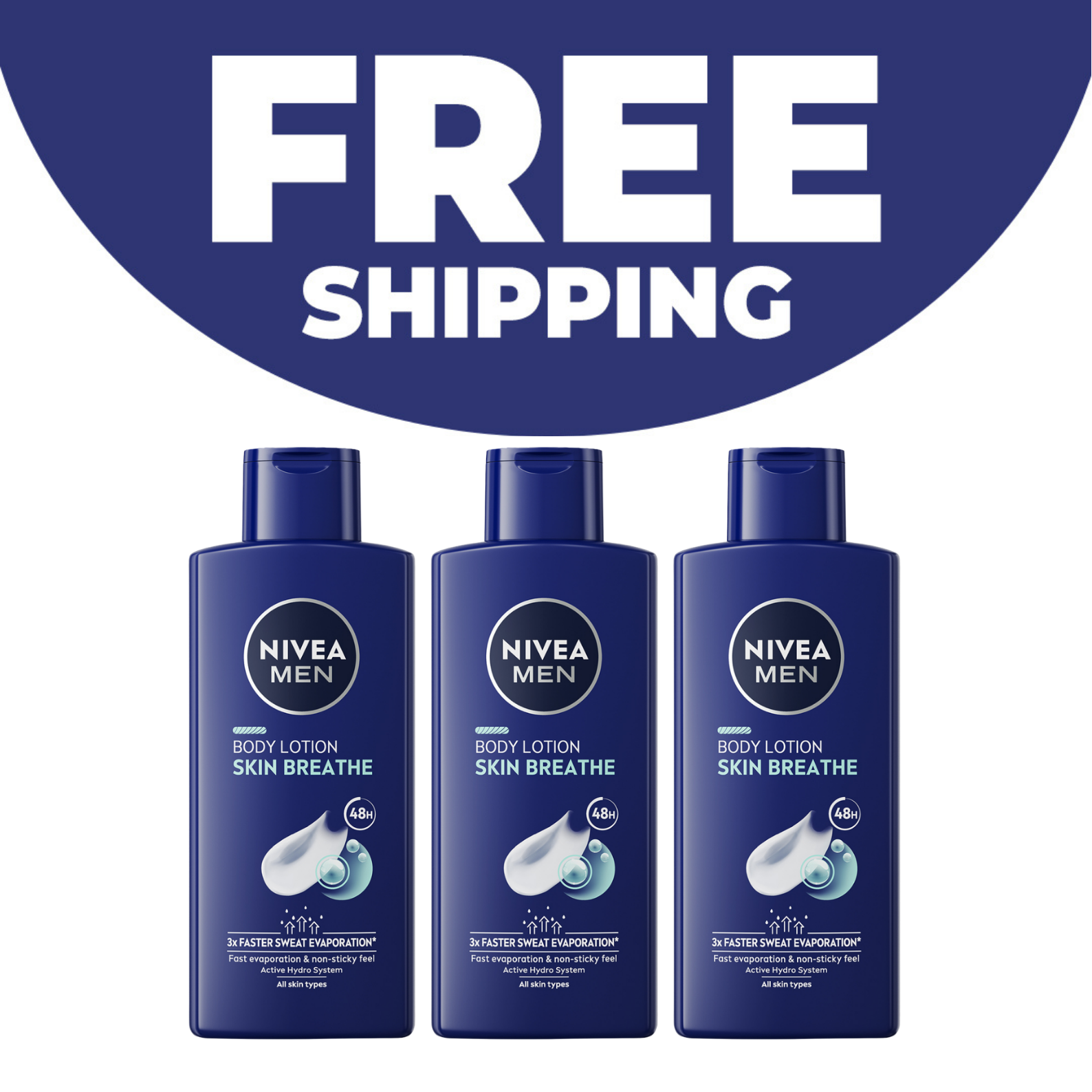3x 400ml Men's Body Lotions