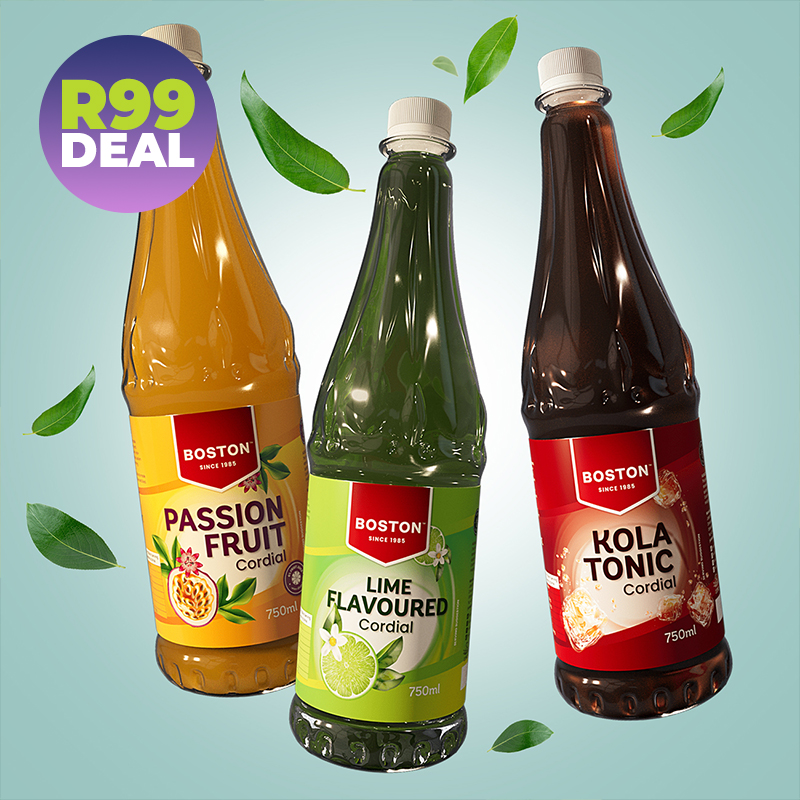 3x 750ml Cordials