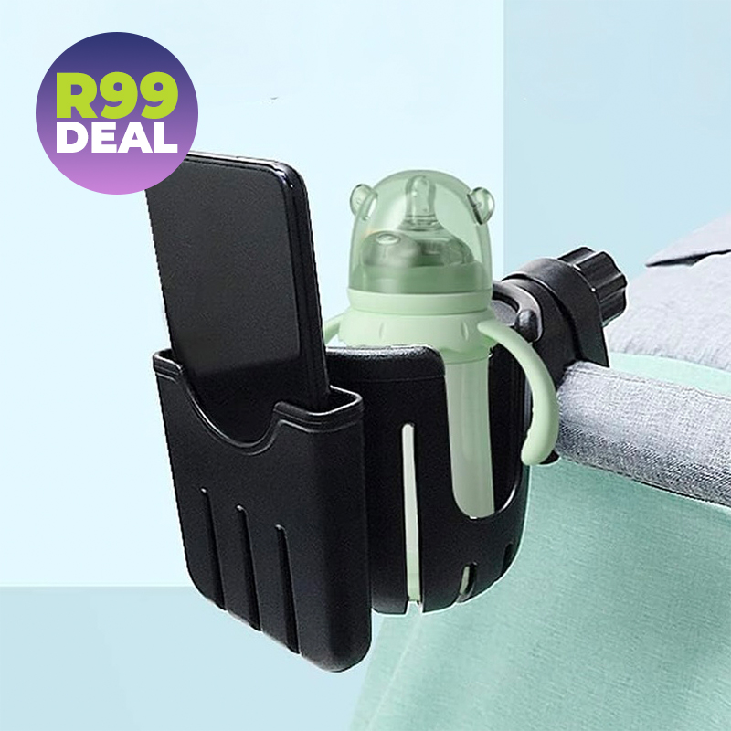 2-in-1 Drink and Phone Holder for Bikes and Prams