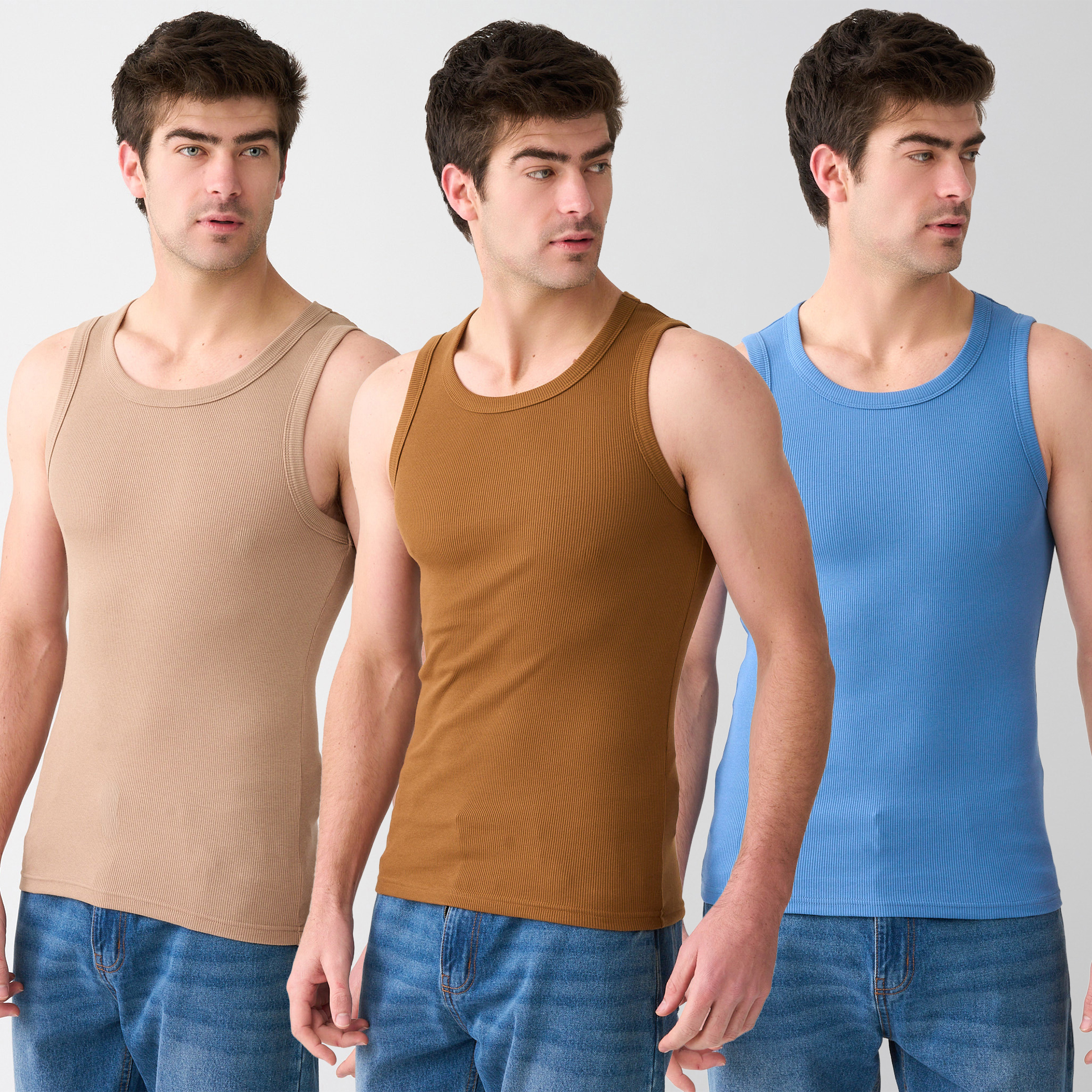 3x Men's Essential Vests