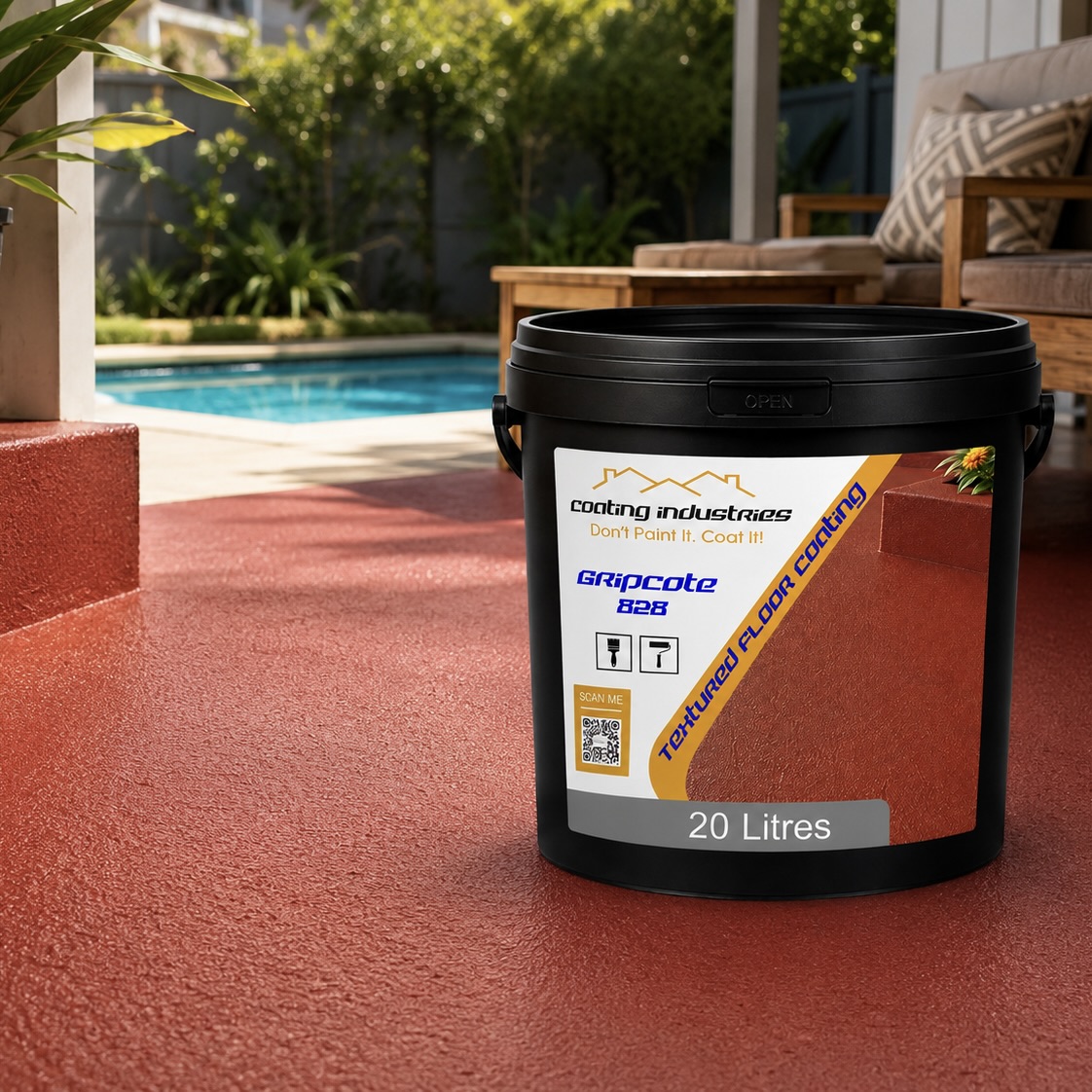 20L GripCote 828 Ultra Fine Textured Performance Floor/Paving Coating