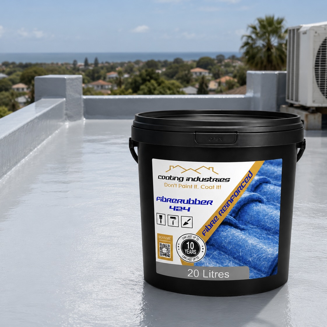 20L FibreRubber 424 Water Based Fibre Reinforced Coating