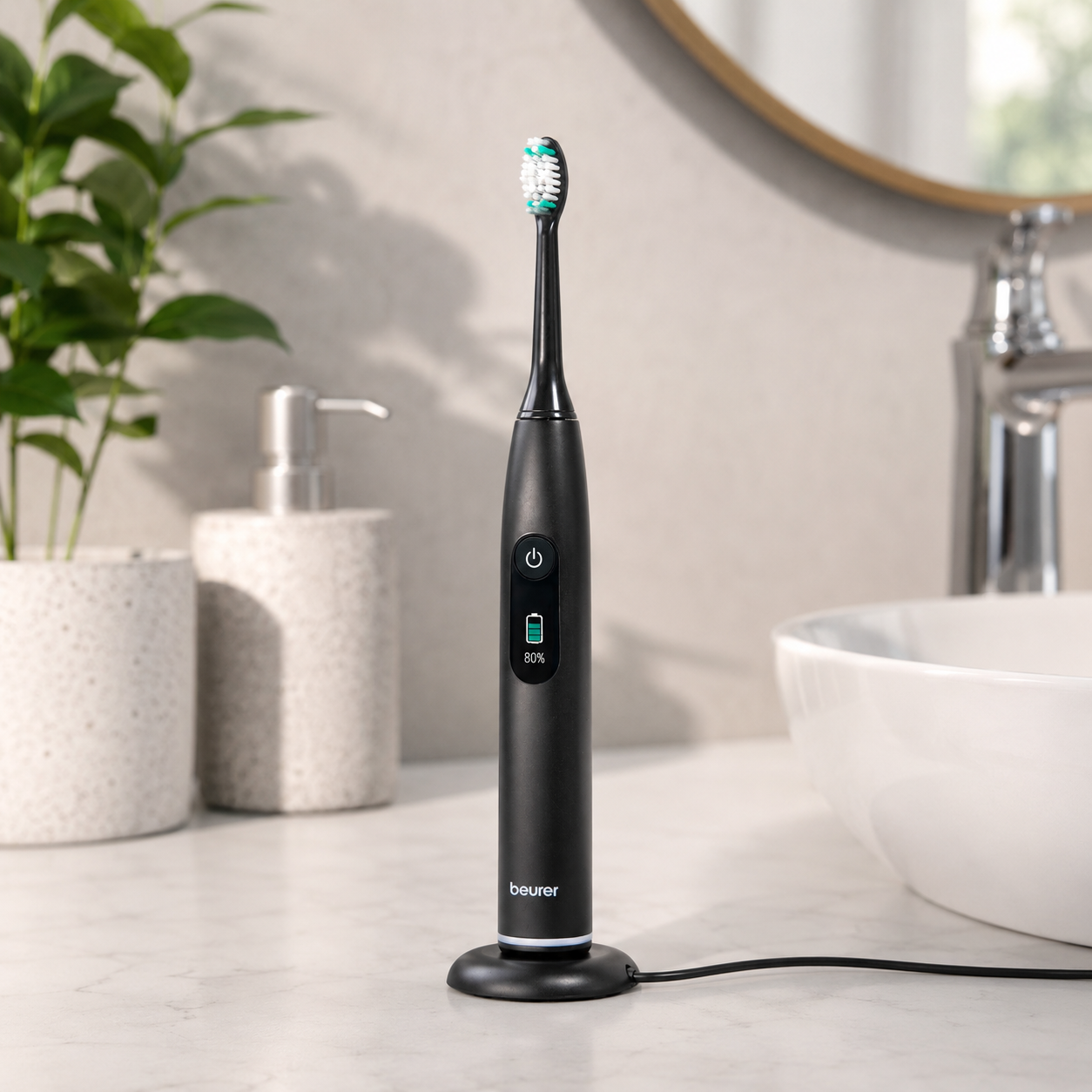 22 Day Long Sonic Electric Toothbrush with 8 Spare Heads