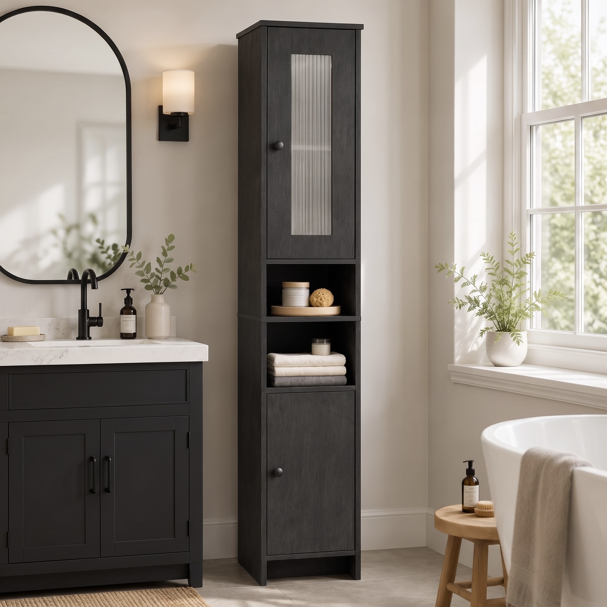 Slim Storage Cabinet with Perspex