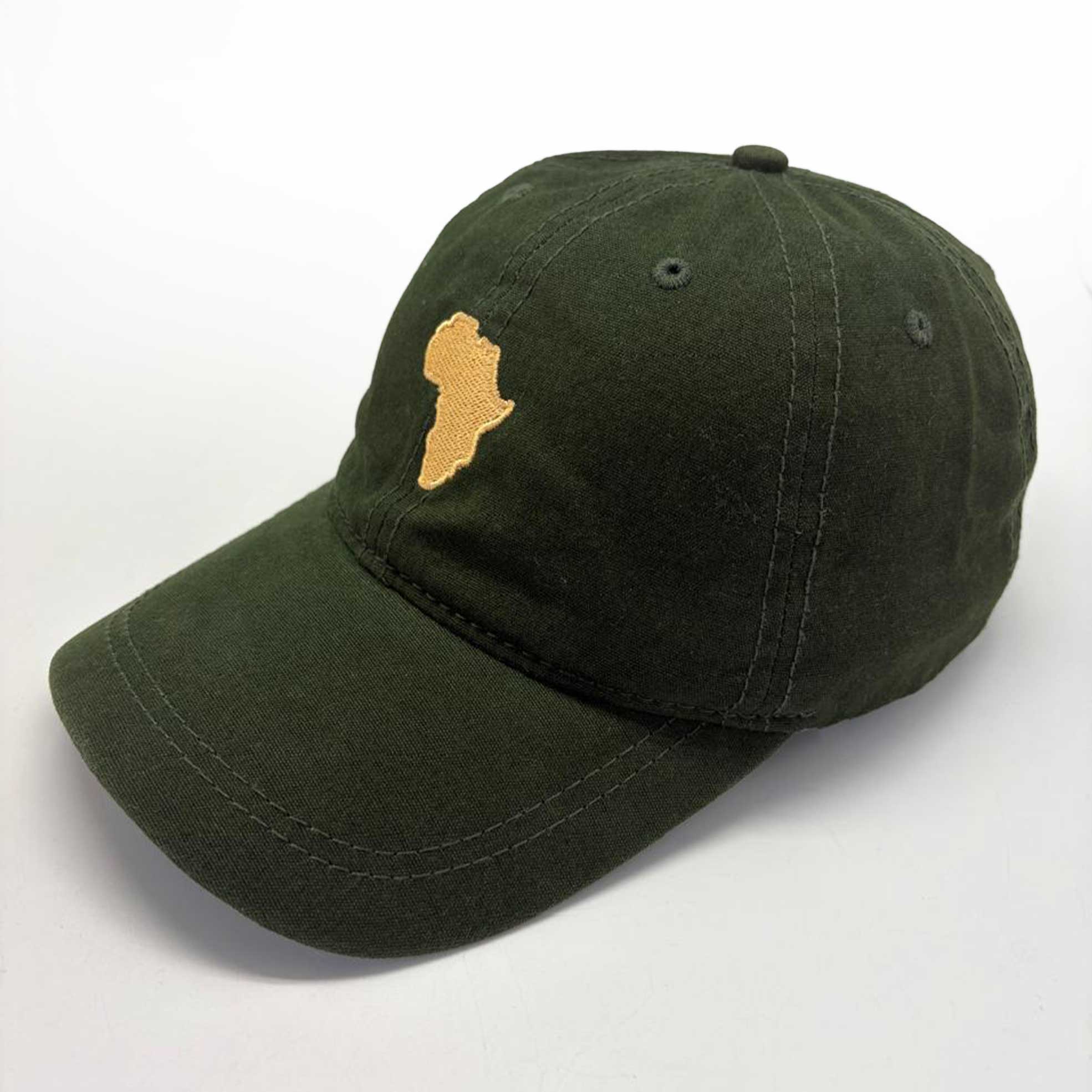 Unisex 100% Cotton Green Africa Peak Cap
