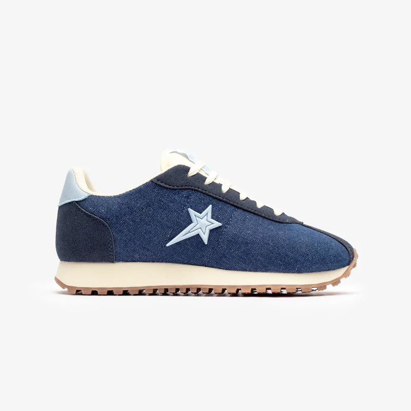 Ladies Vietnam Denim Lace Up Sneakers