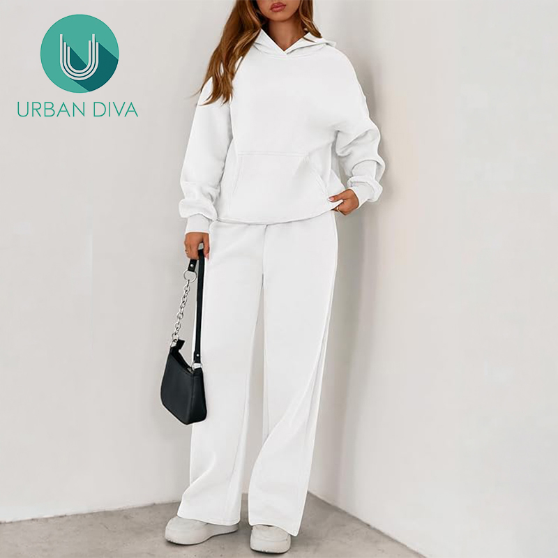 Ladies Wide Leg Tracksuit Set