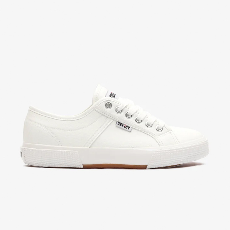 Ladies Ayanda PU Low Cut Canvas Sneakers