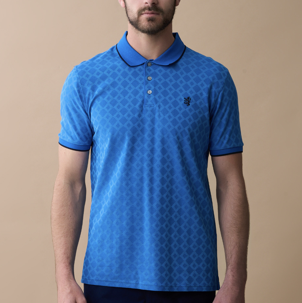 Men's Kevin Jacquard Mercerized Golfer