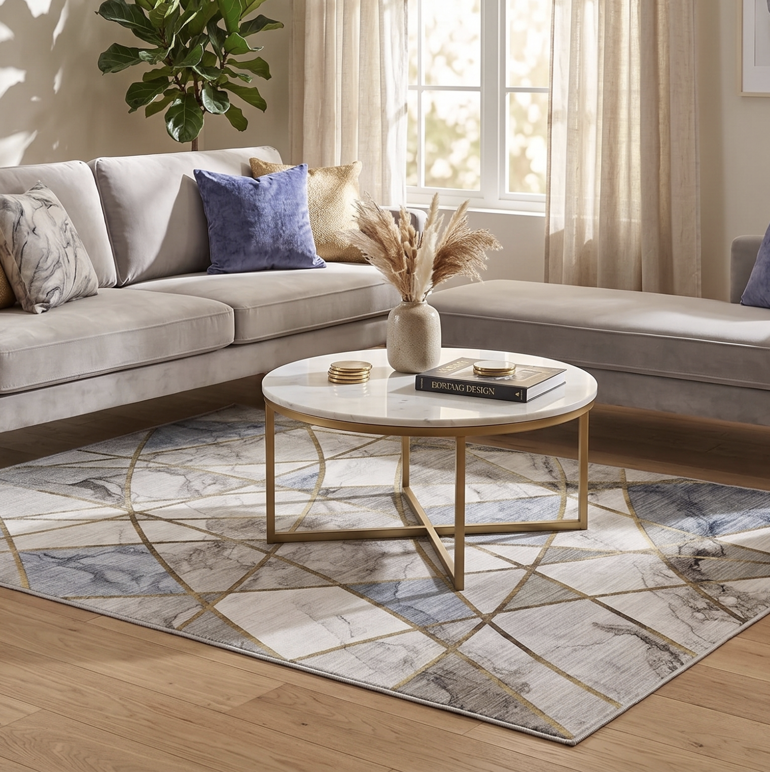 Mirage Contemporary Geometric Design Rug