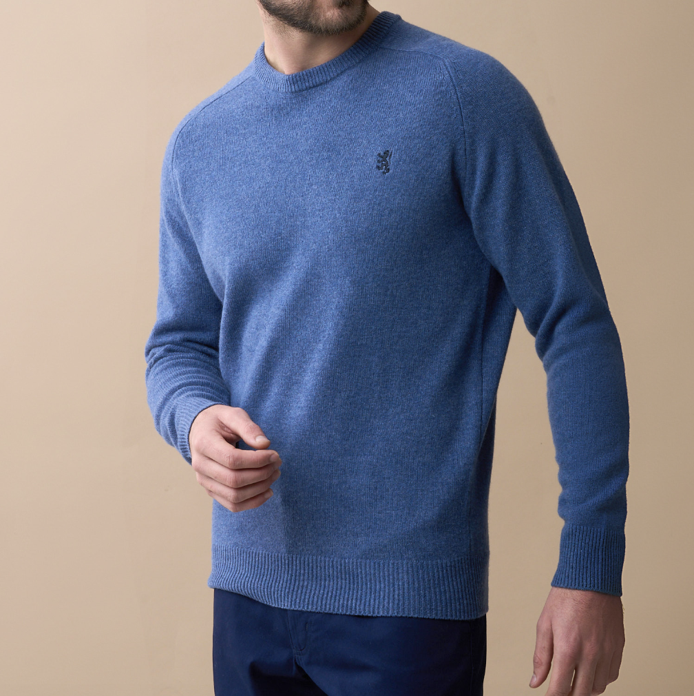 Men's Johnson Long Sleeve Lambswool Crewneck Sweater