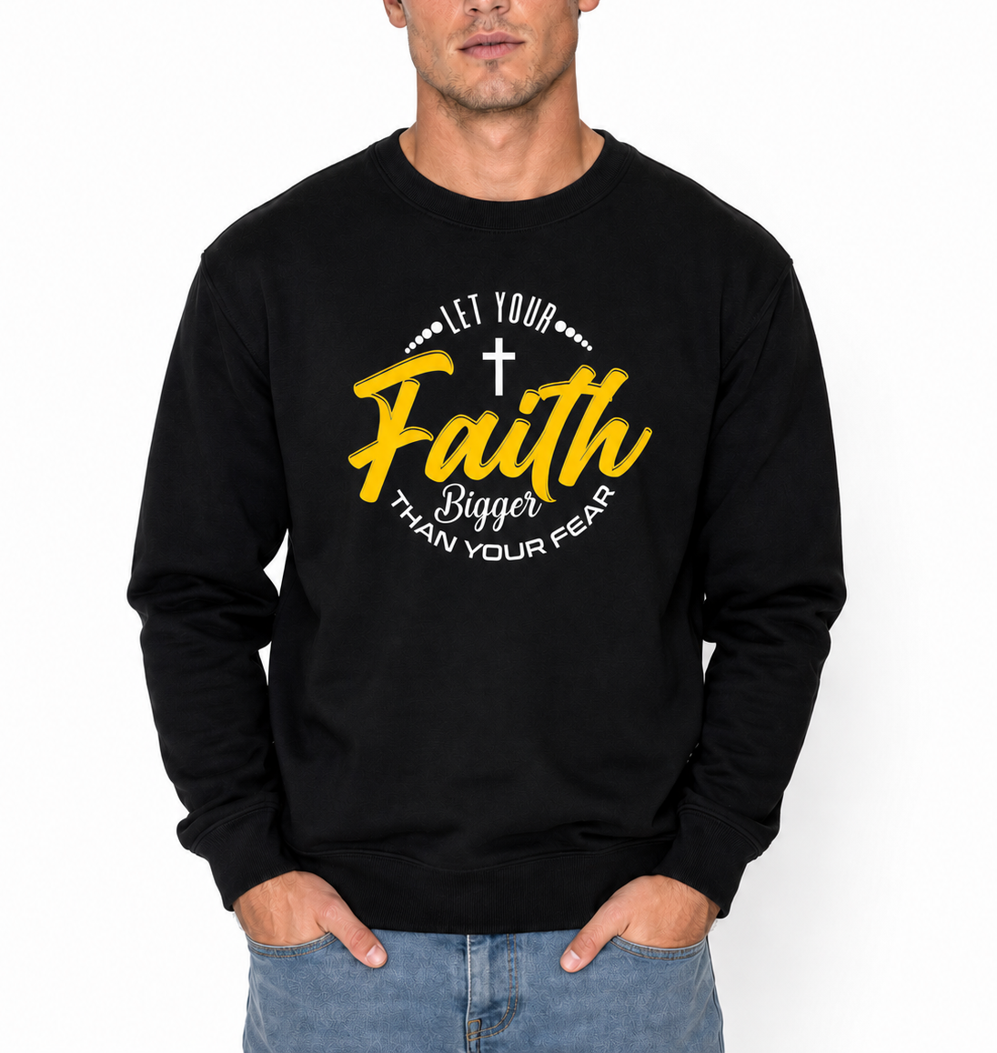 Unisex Printed Faith Bigger Sweatshirt