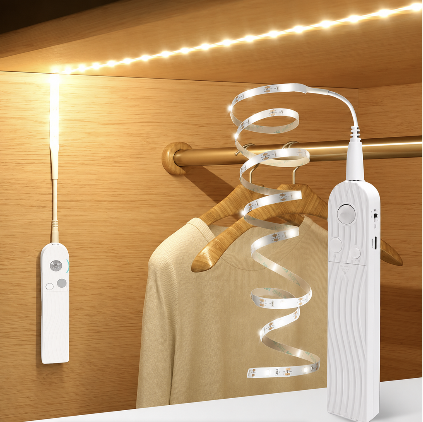 USB or Battery-Operated Motion Sensor LED Strip Light