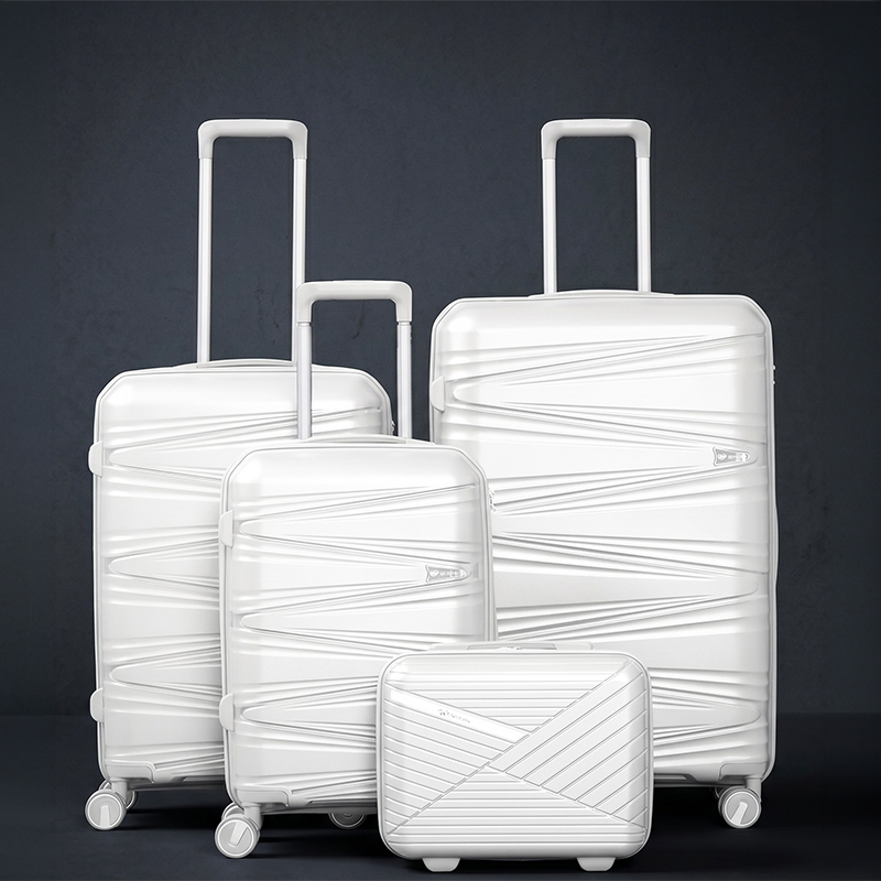 3-Piece White ABS Hard Shell Luggage Set