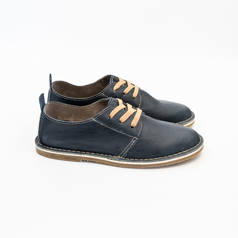 Ladies Geunine Leather Navy Vellies