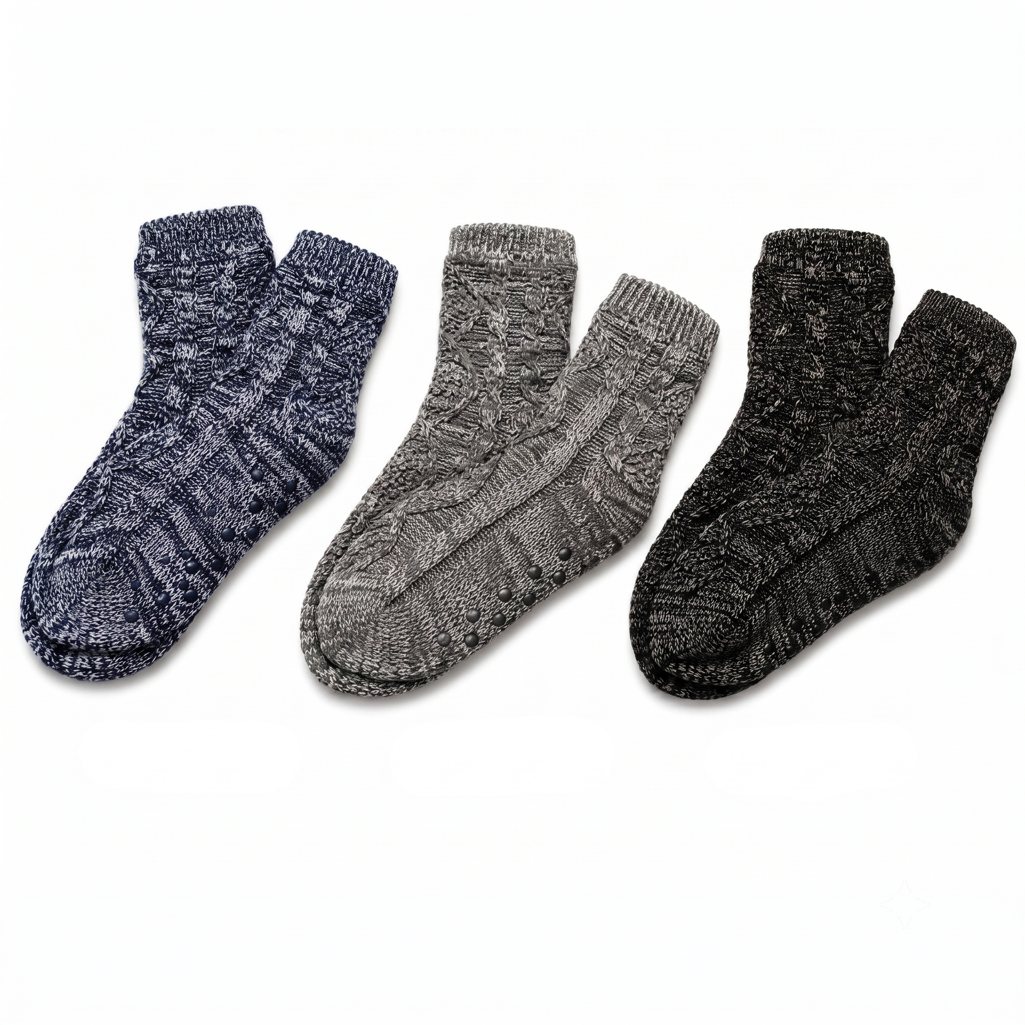 3x Pairs of Men's Thick Long Sherpa Lined Socks