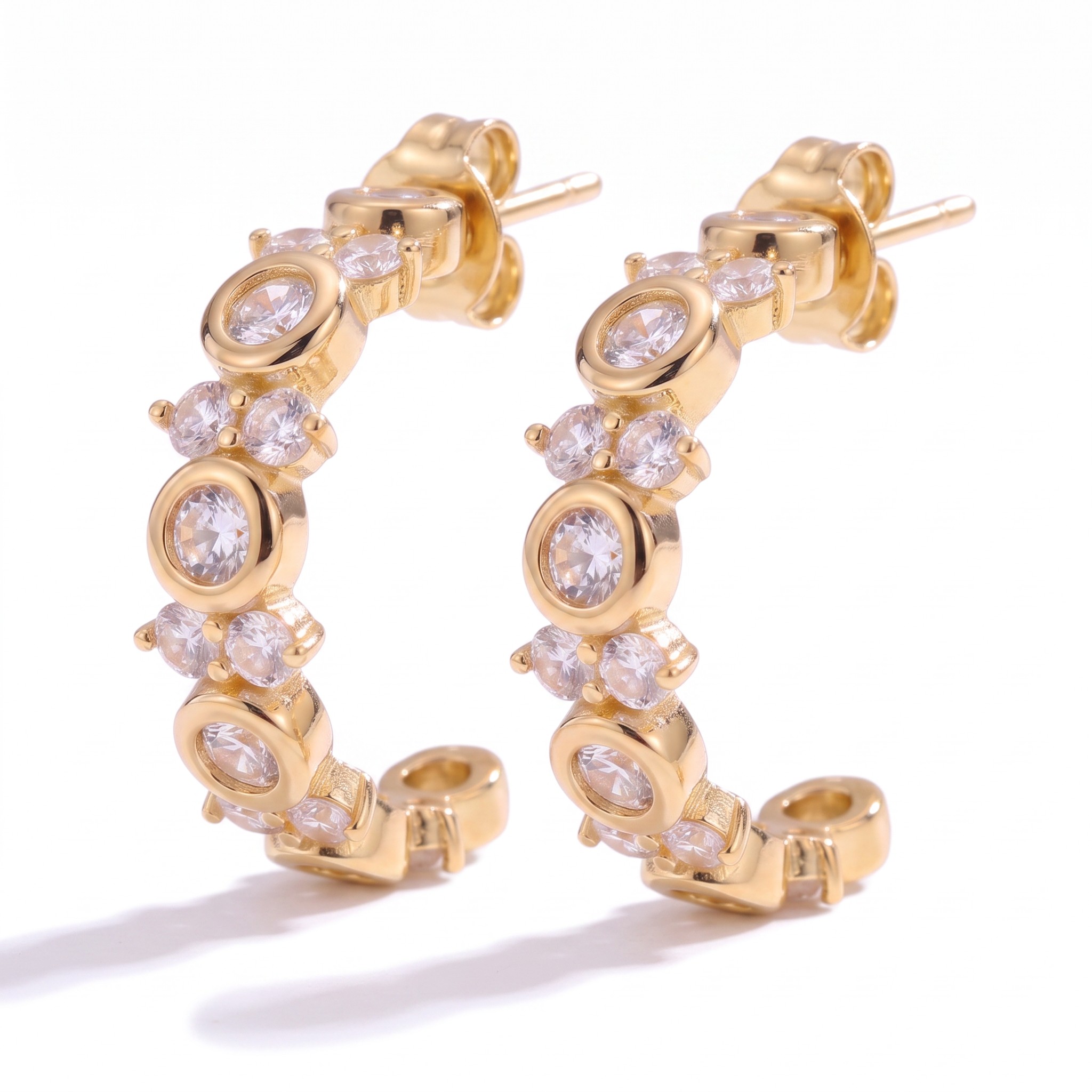 Marina Swarovski® Cubic Zirconia Hoop Earrings