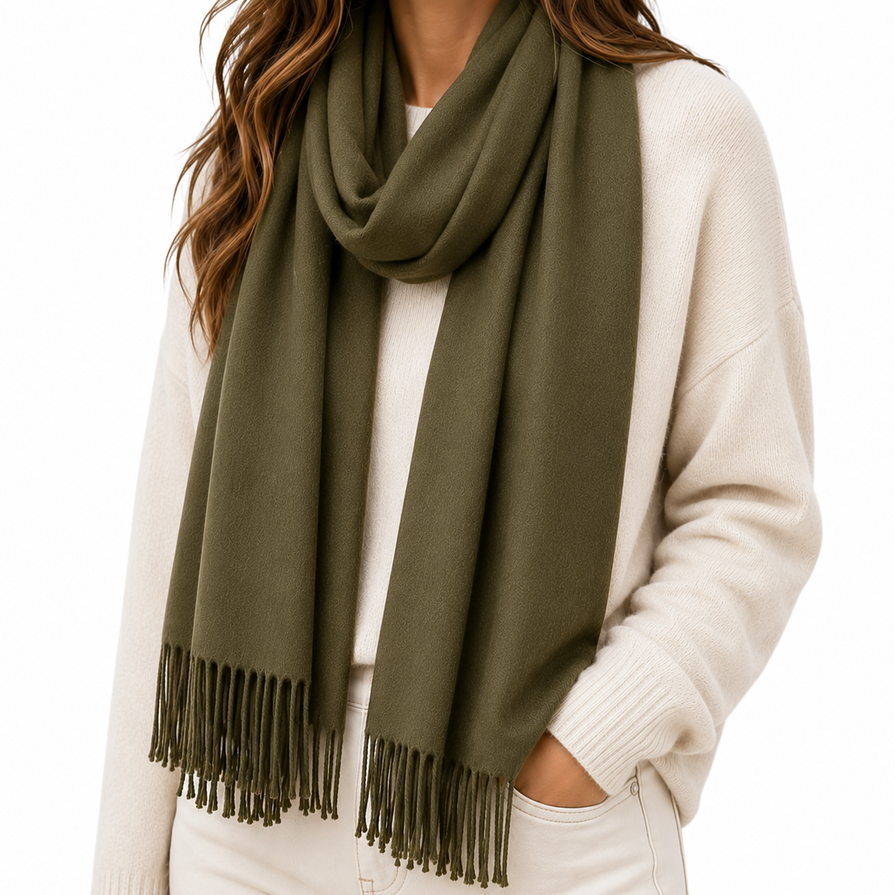 Ladies Fringed Scarf
