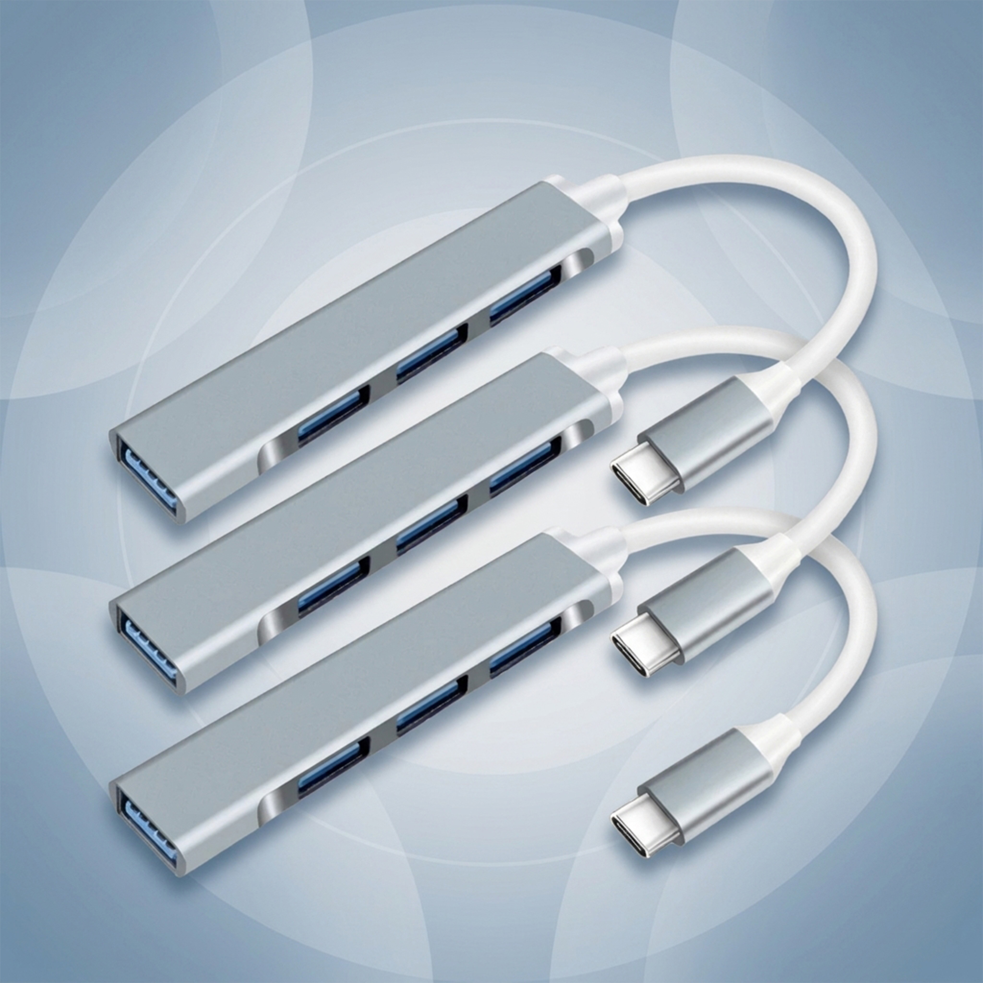 3x 4-Port USB-C Hubs
