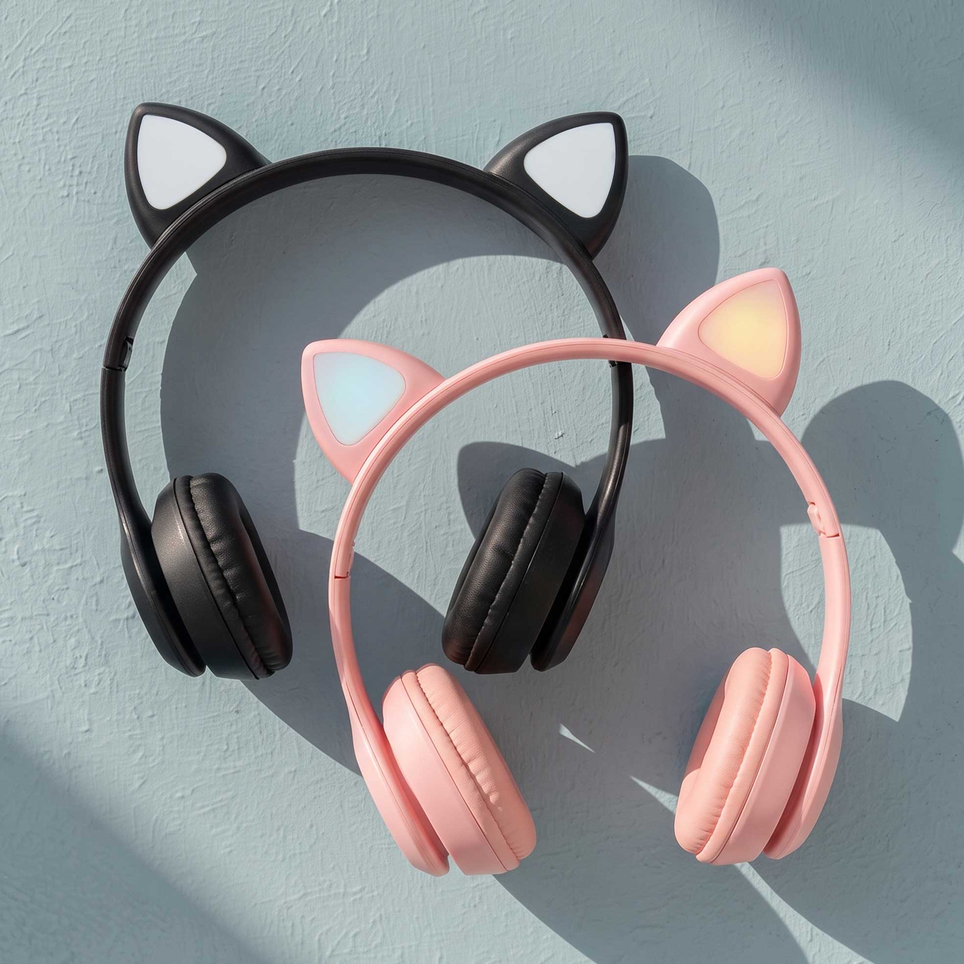 2x Wireless LED Stereo Headphones
