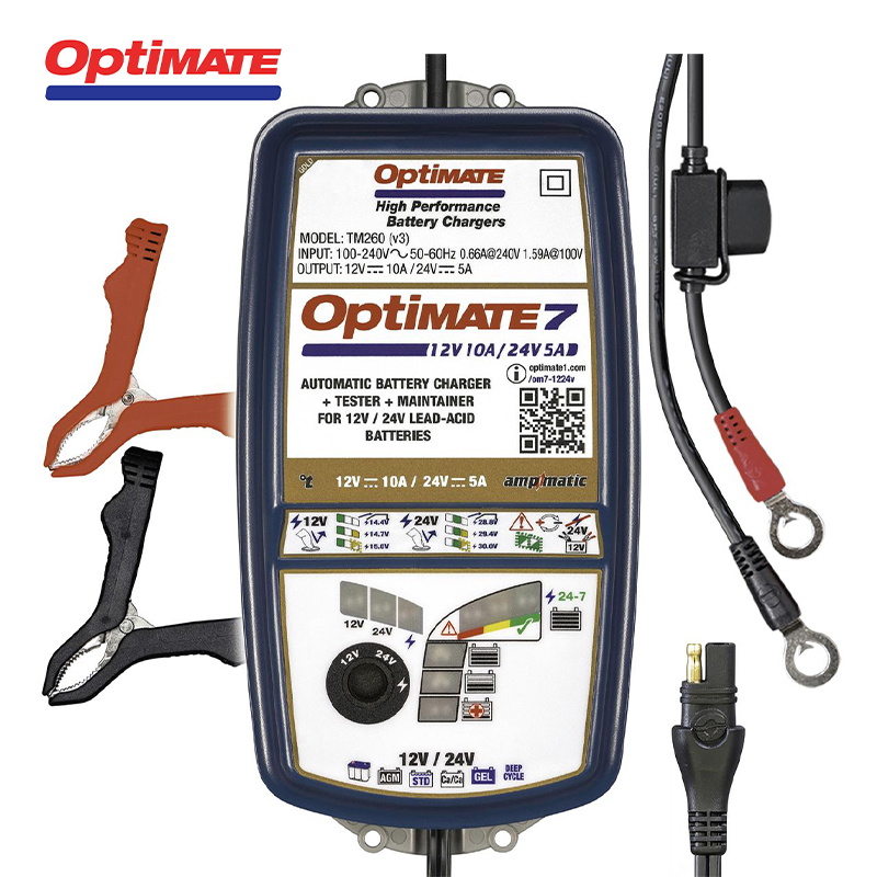 12/24V 10A Gold Series Automatic Battery Charger and Maintainer (Model: TM260V3)