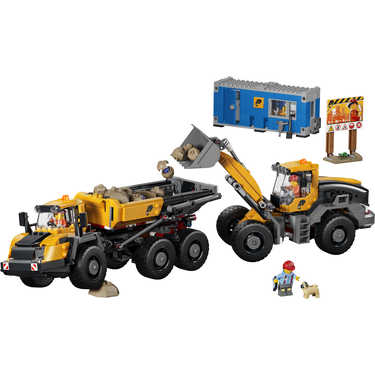 1132-Piece City Dump Truck and Front End Loader
