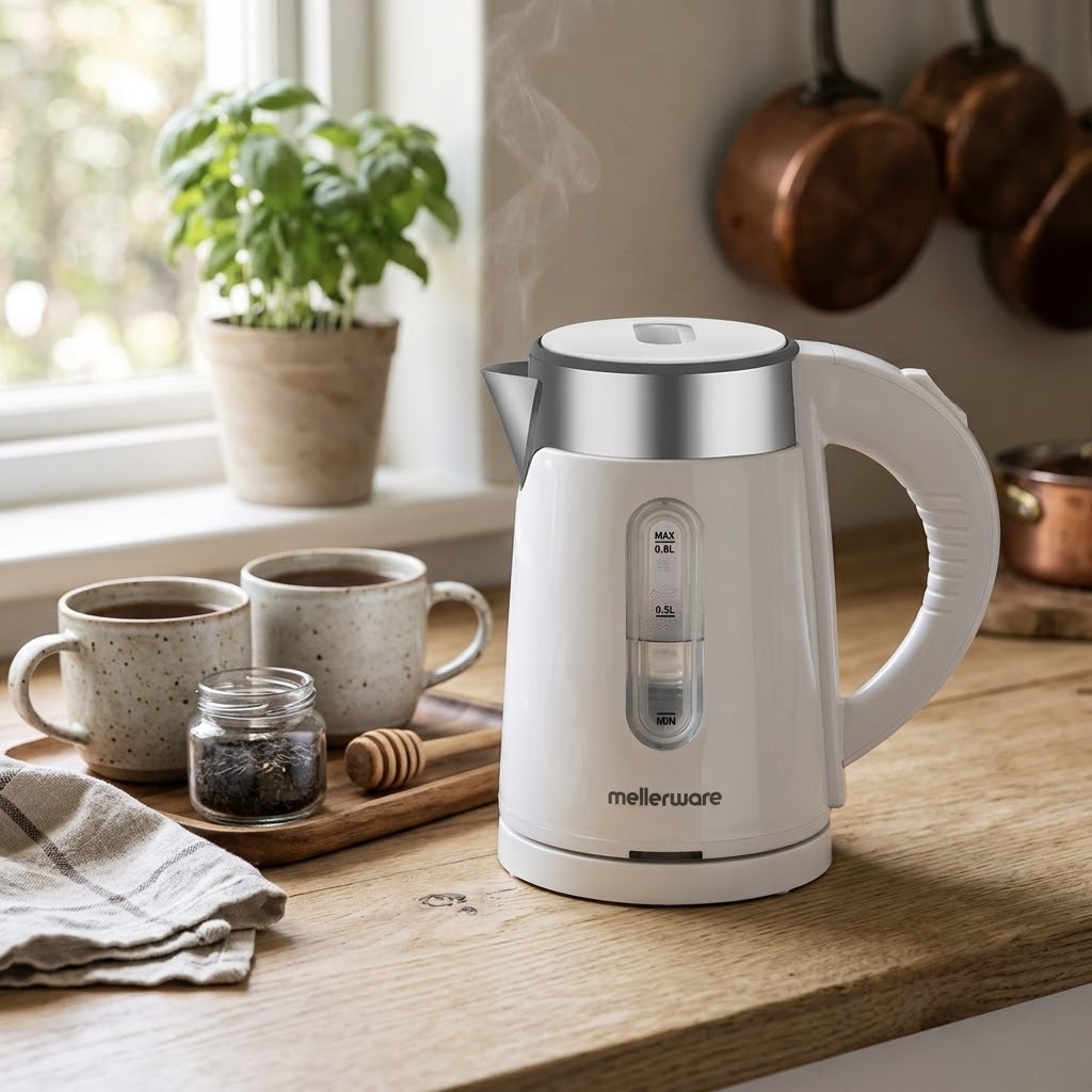 800ml Double Wall Cordless Stainless Steel Kettle