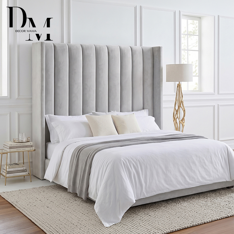 Premium Velvet Panel Headboard