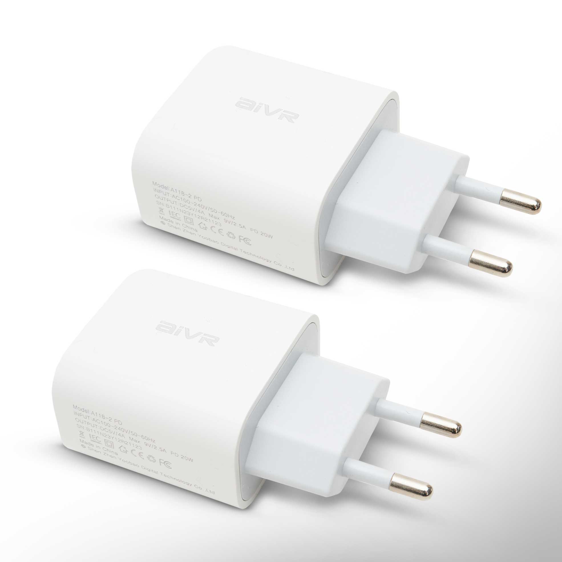 2x 18W PD USB-C Charging Blocks