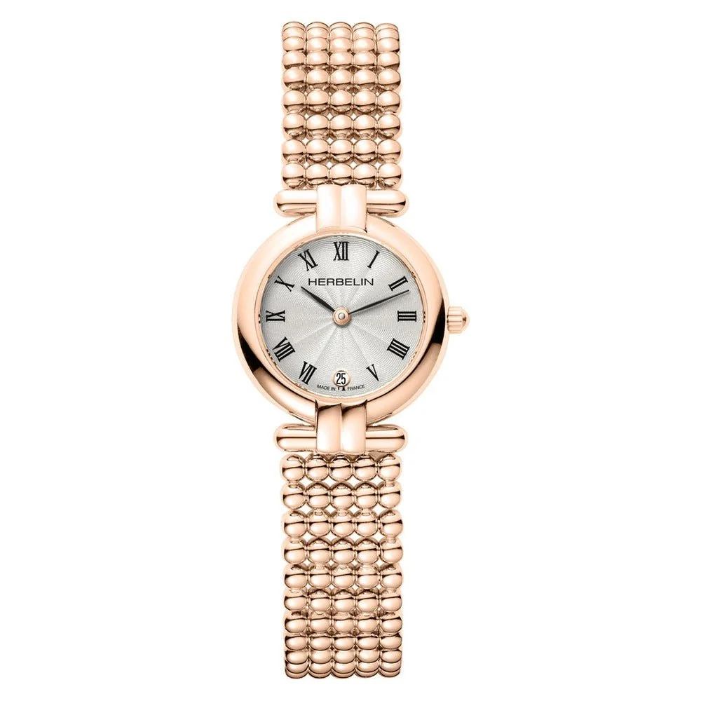 Ladies' Perles Rose Gold White Textured Dial Watch