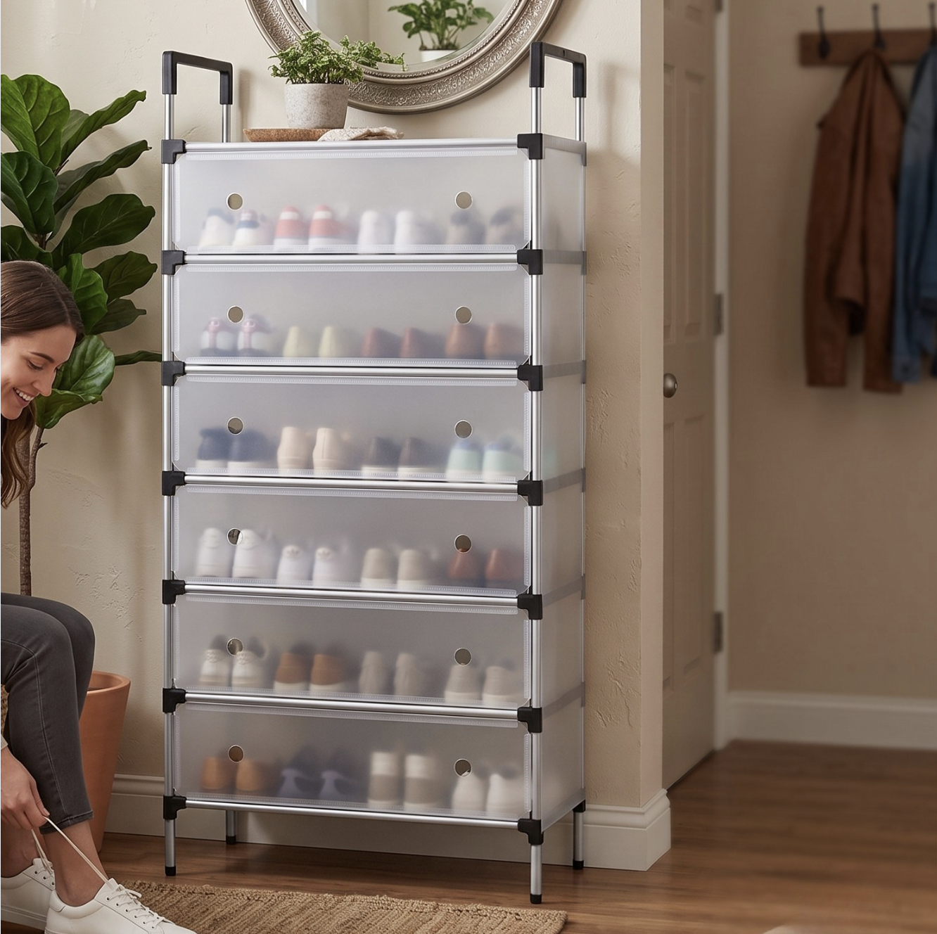 2x Shoe Organiser and Storage Racks