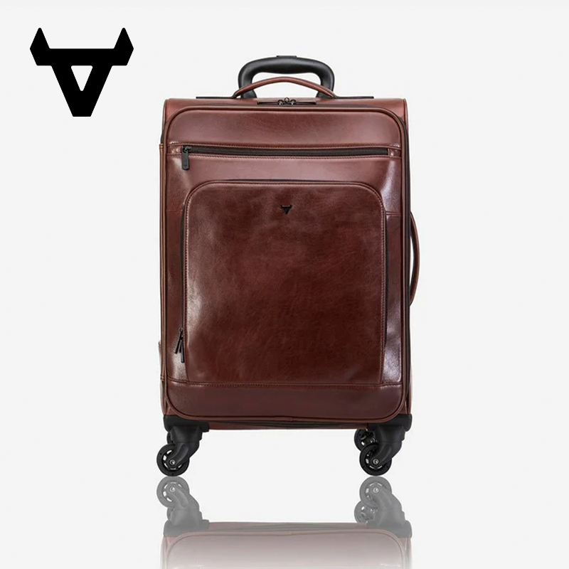 Genuine Leather Winchester Cabin Suitcase with 4 Wheels