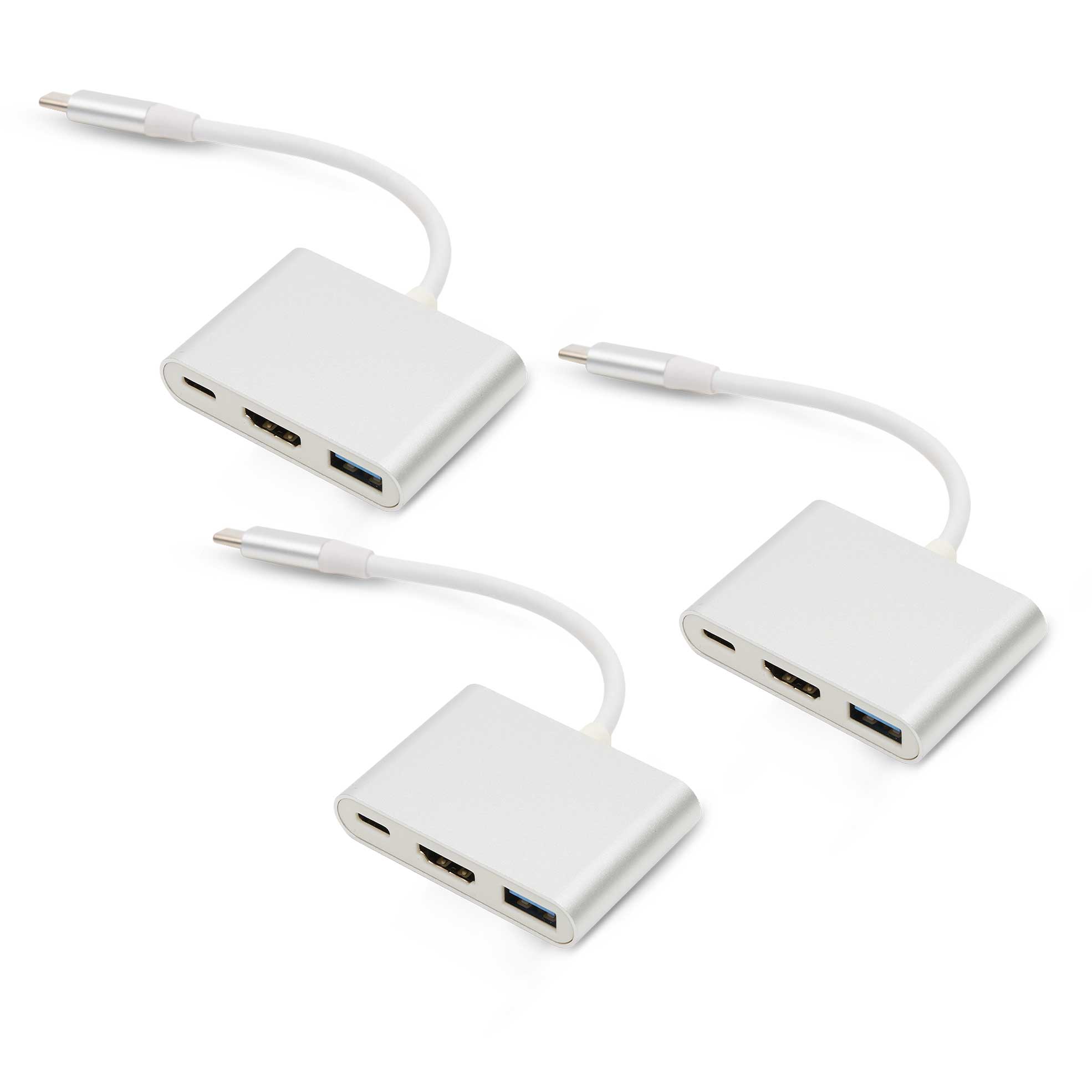3x 3-in-1 Type-C to HDTV Adapter