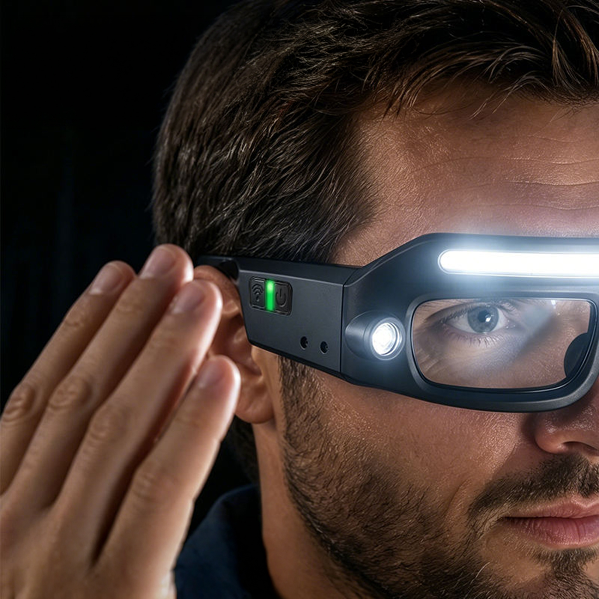 Rechargeable Safety Work Glasses with LED