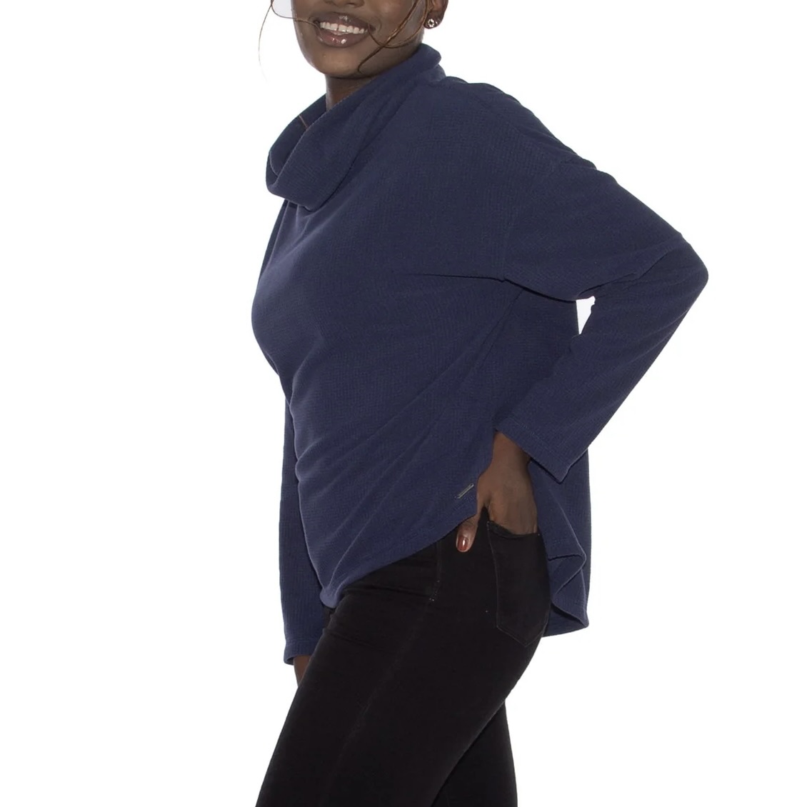 Ladies Margeurite Fleece Funnel Neck Pullover Sweater