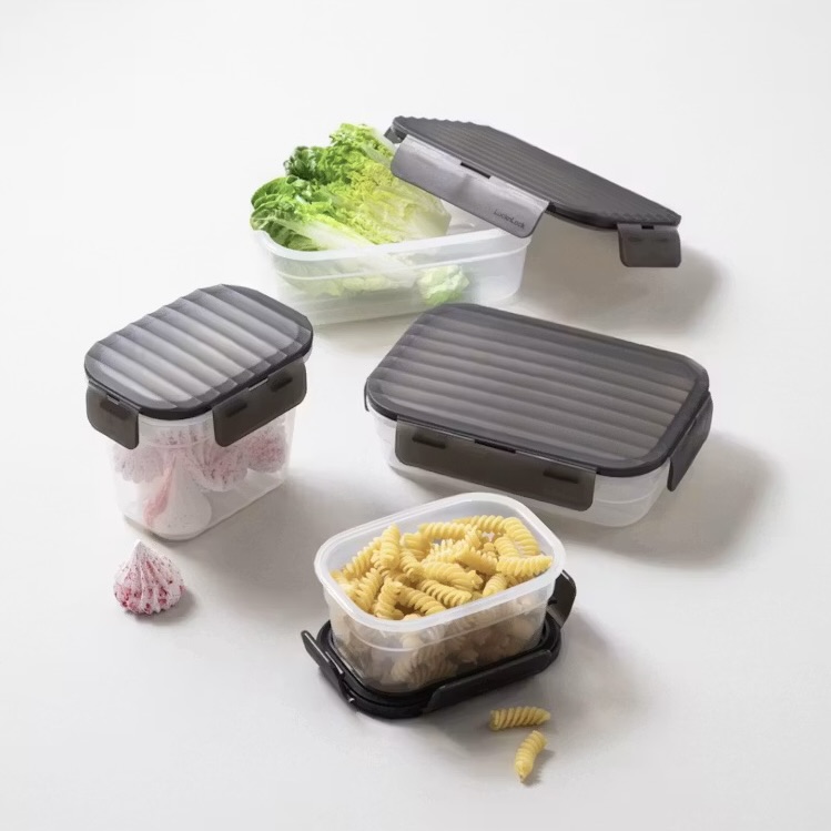 3x Airtight Wave Food Storage Containers