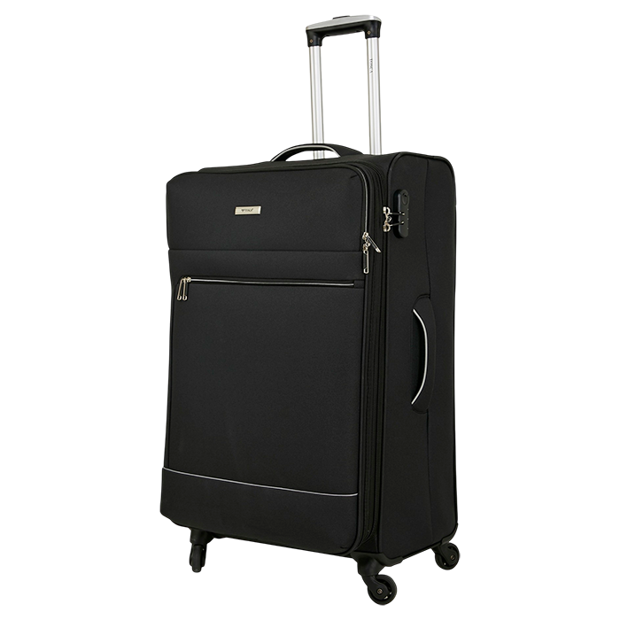 60cm Black Platinum Soft Shell Check-in Trolley Case