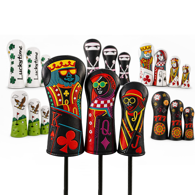 3-Piece Wood Golf Club Cover Set