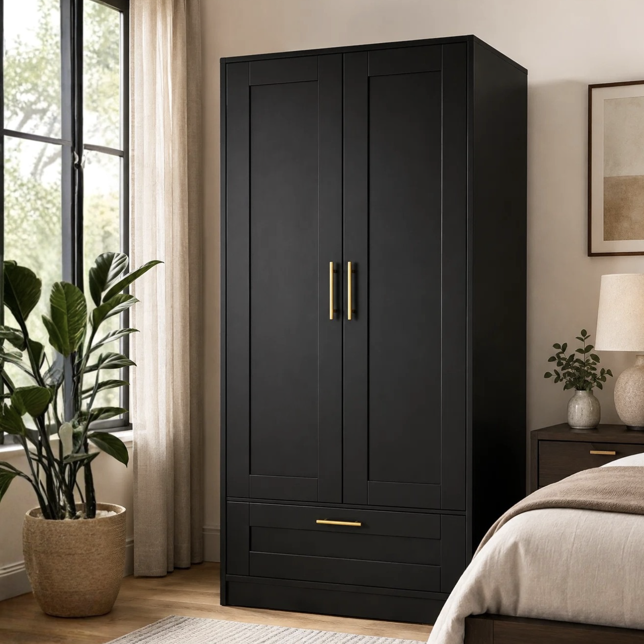 Montclair Freestanding 2-Door Wardrobe