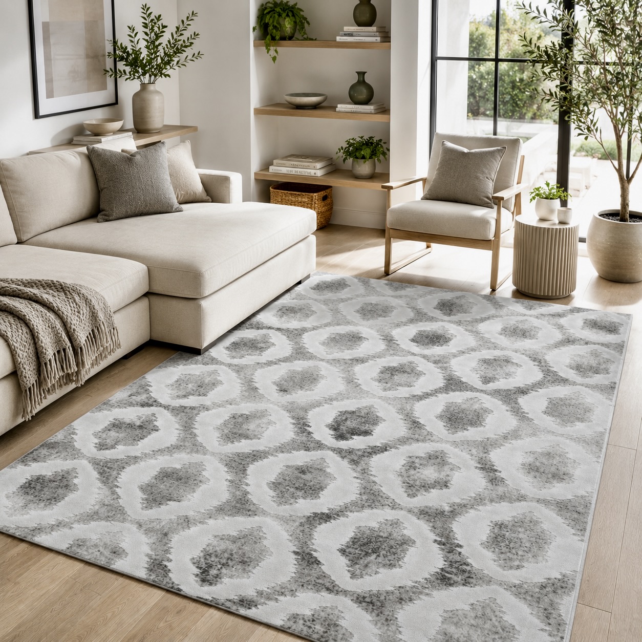 Dune Classic Geometric Cream Rug