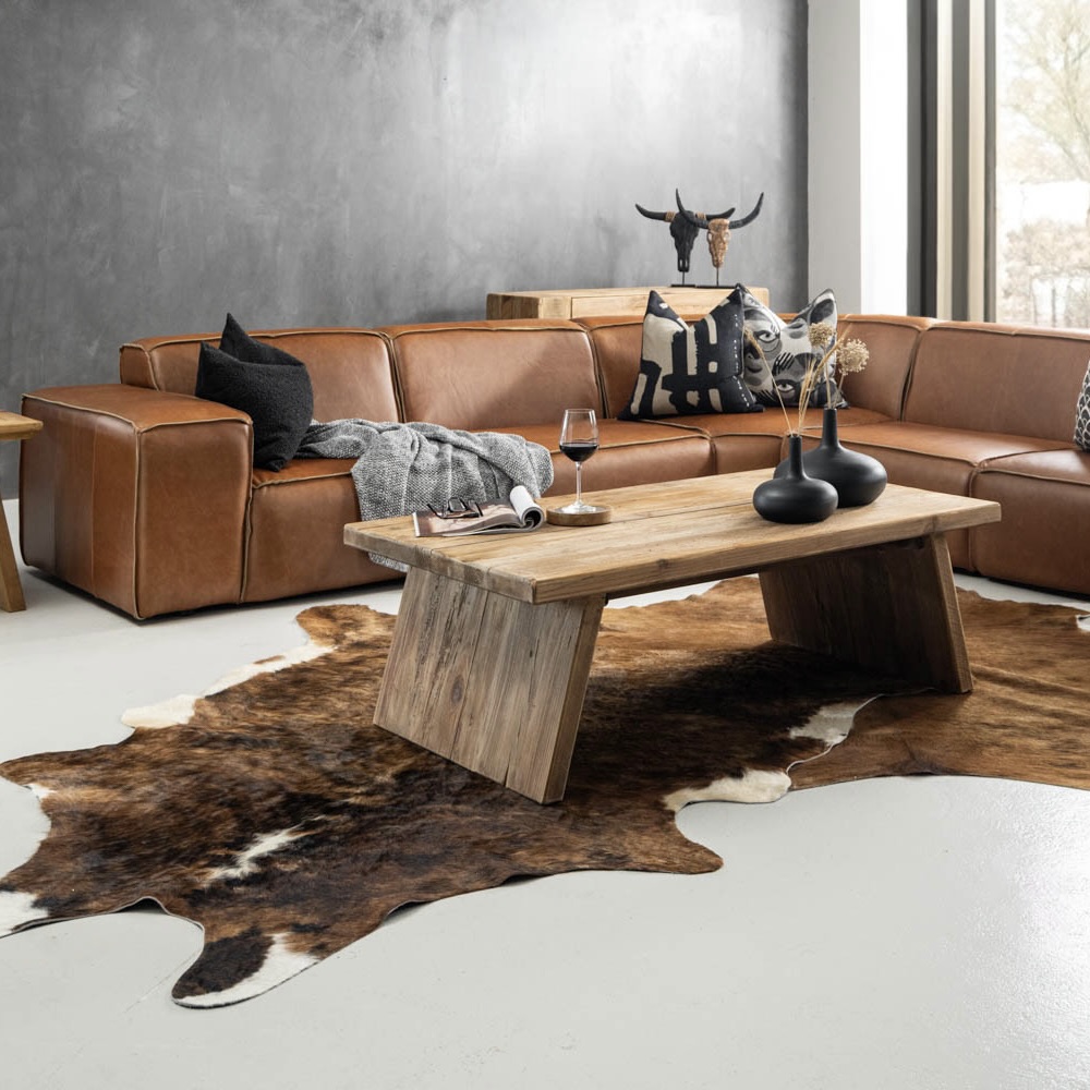 Grand Leather Corner Couch Set