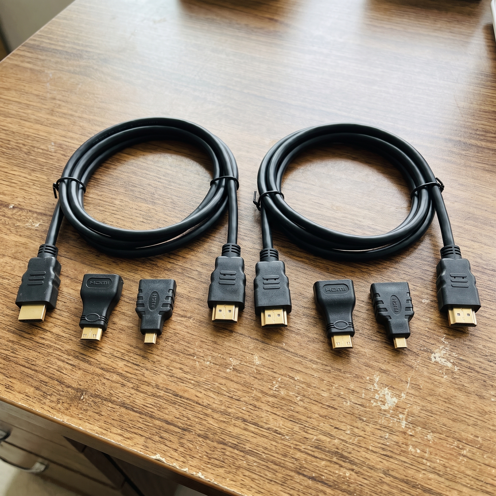 2x 1.5m 3-in-1 HDMI Cables