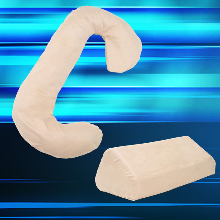 Suede Full Body Pillow and Triangle Leg Wedge