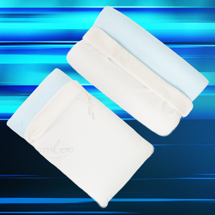 2x Solid Gel Memory Foam Pillows
