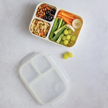 3-Compartment To-Go Lunch Box with Sauce Container
