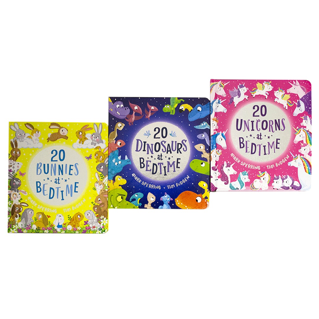 Bedtime Board Books: Unicorns, Bunnies & Dinosaurs at Bedtime